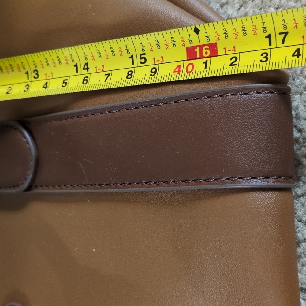 New Bella Russo Quality Beautiful Brown Tote With Huge Zipper & Pockets Inside - Picture 4 of 7